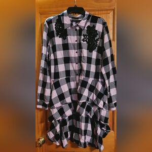 Lane Bryant Flannel with embellishments